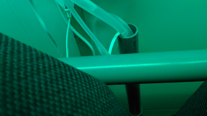 Conduit to shrouded aquarium